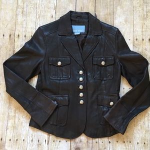 Nine West Brown leather jacket - size medium
